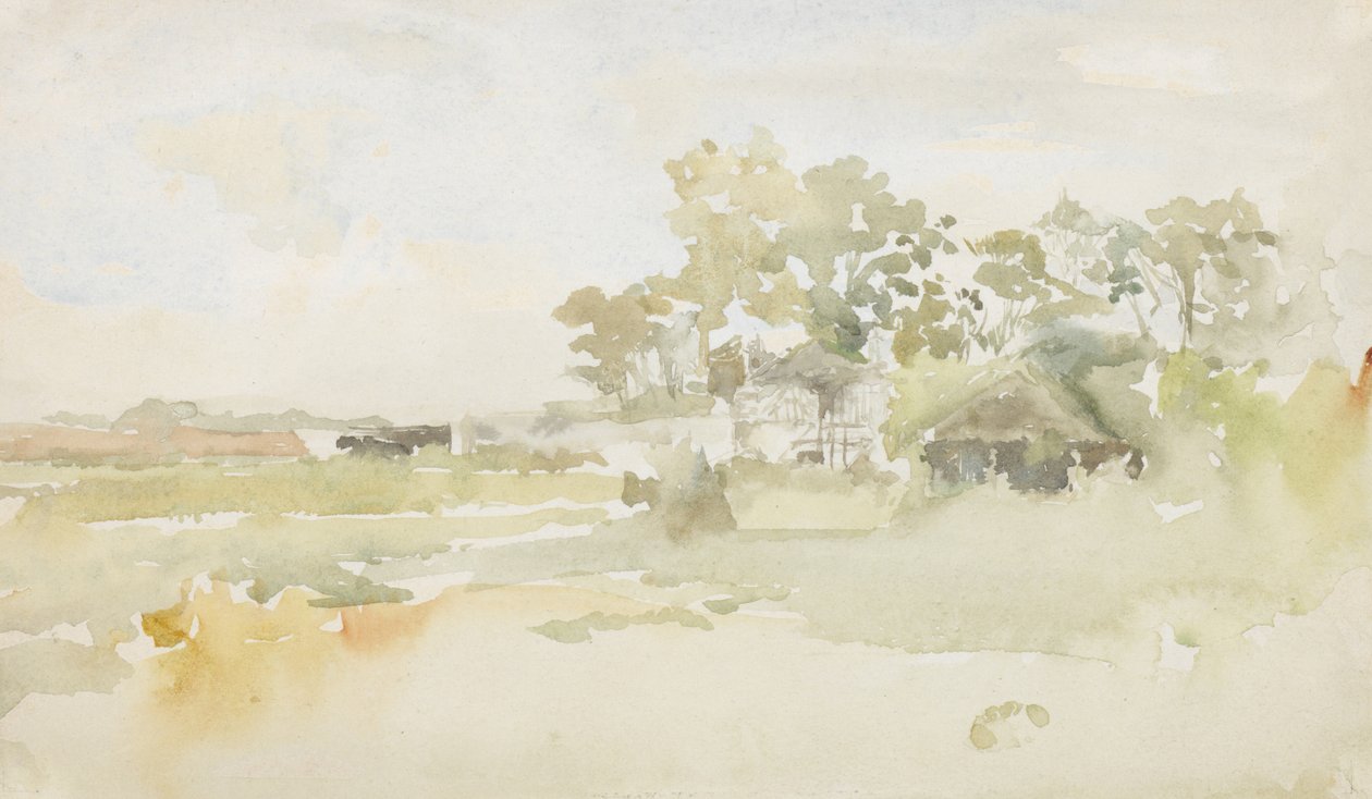 Landscape with Farm Buildings, c.1884 by James Abbott McNeill Whistler