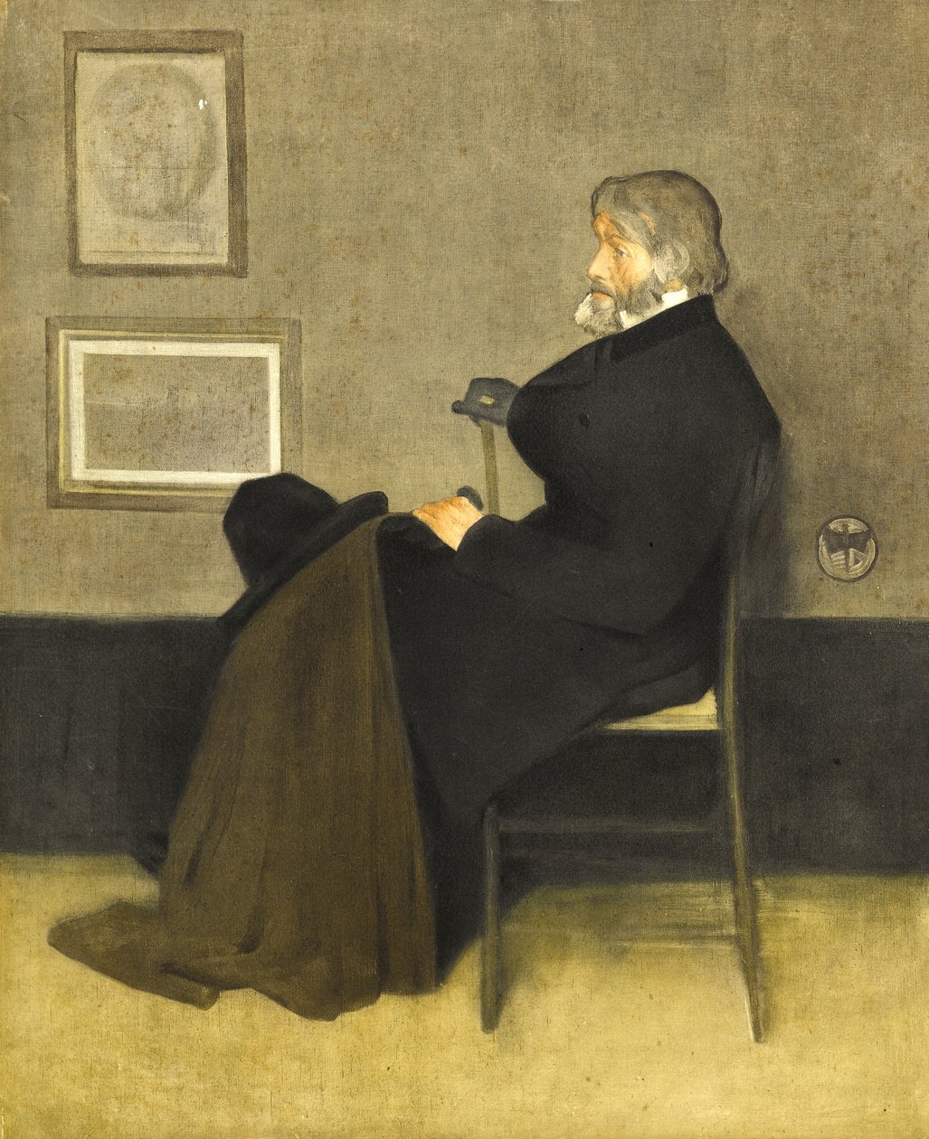 Portrait of Thomas Carlyle by James Abbott McNeill Whistler