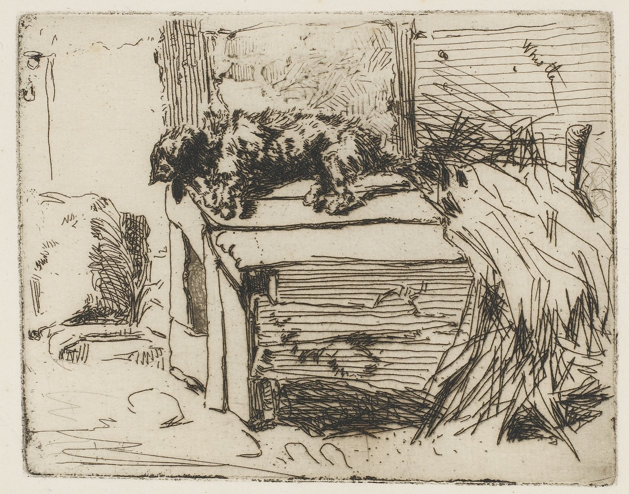 The Dog on the Kennel by James Abbott McNeill Whistler