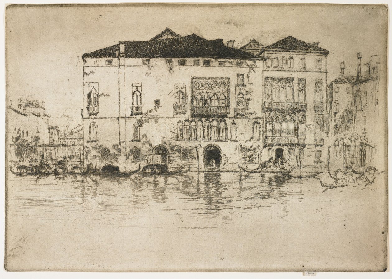 The Palaces from The First Venice Set, 1879-1880 by James Abbott McNeill Whistler