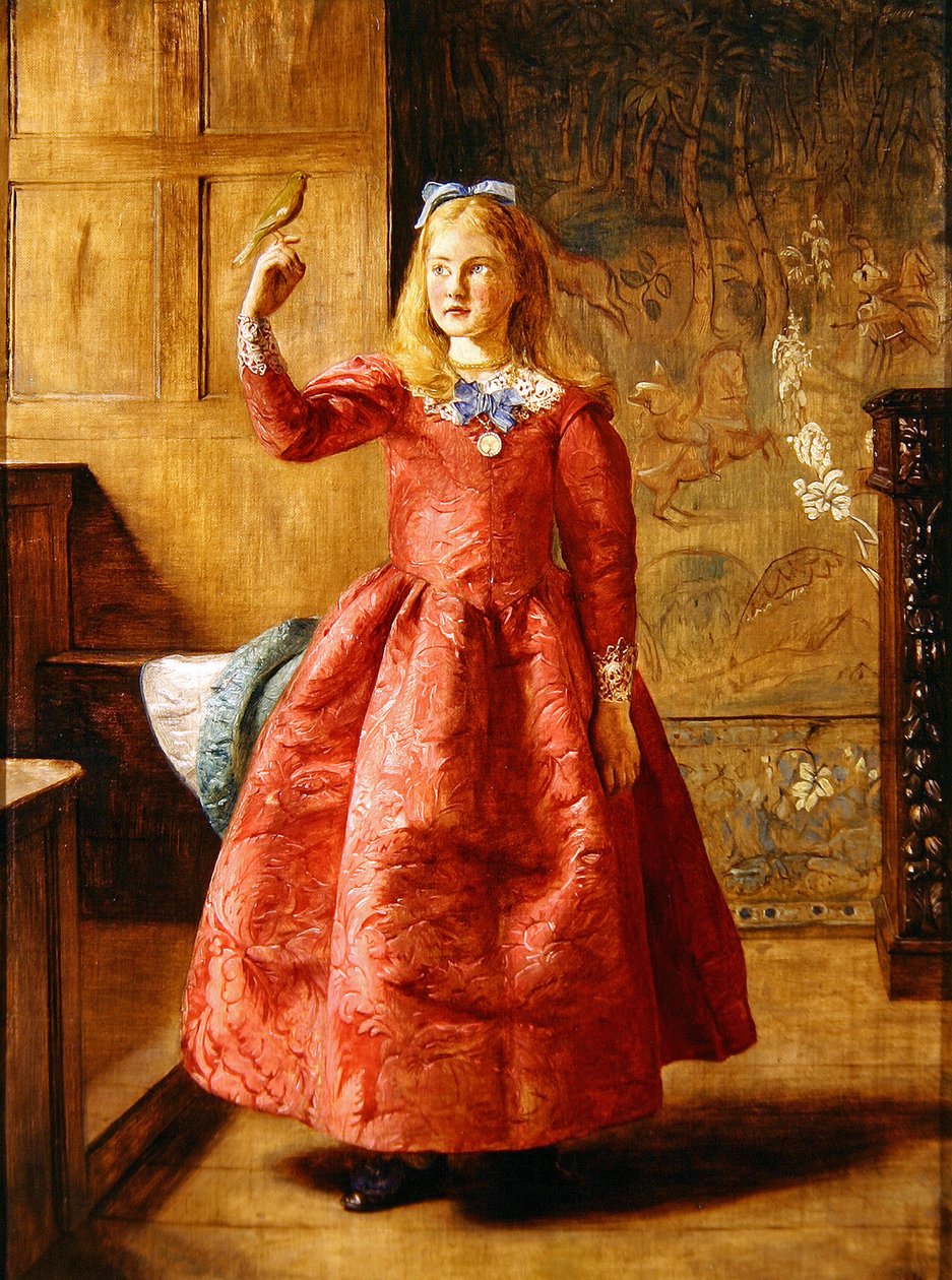 Girl with Linnet by James Archer