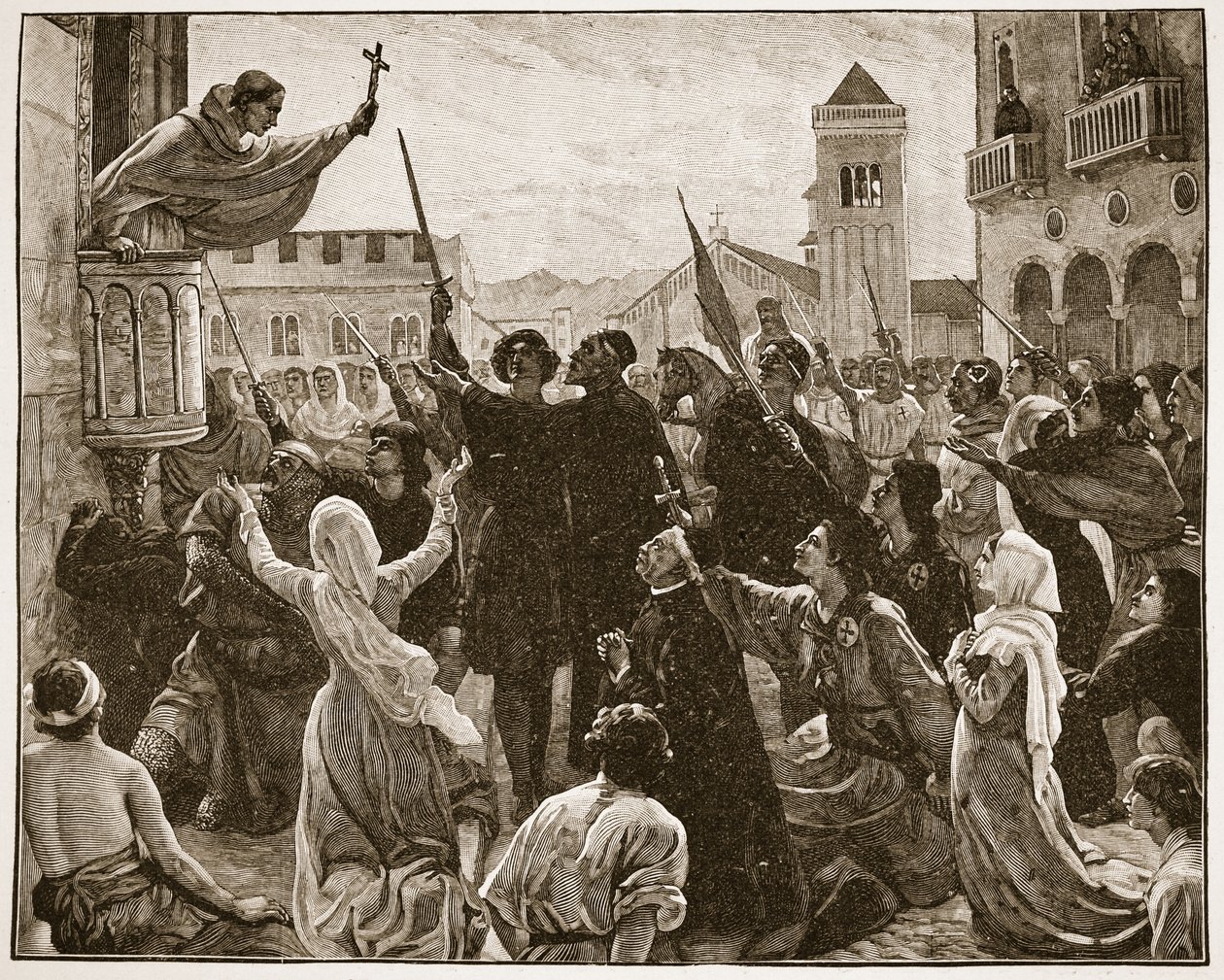 St. Bernard Preaching the Second Crusade, Illustration from 