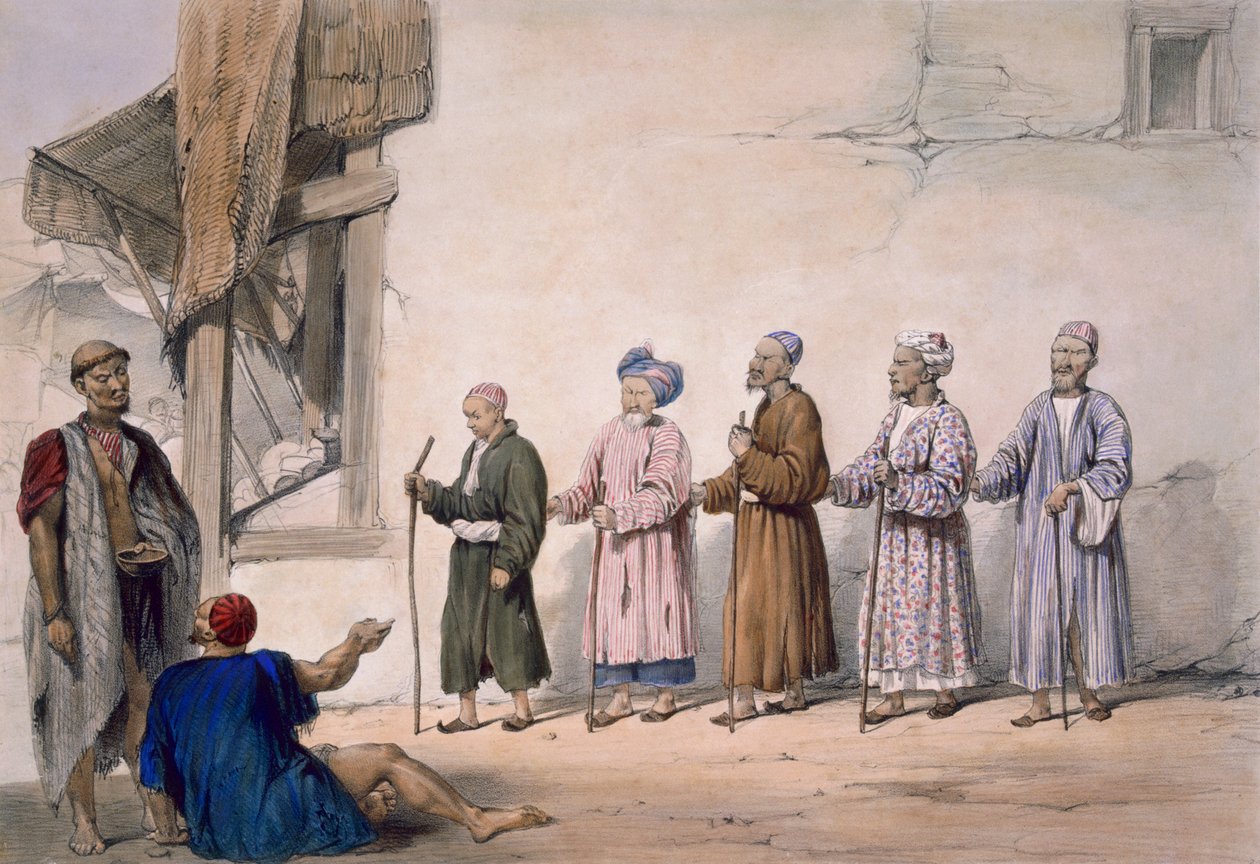 A String of Blind Beggars, Cabul by James Atkinson