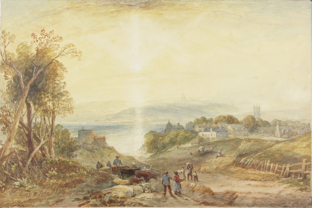 Village on the Bank of a Lake by James Baker Pyne