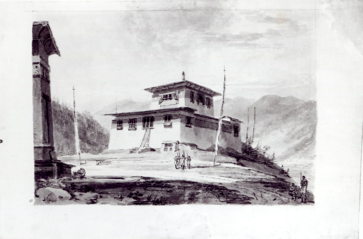 The Residence of Lam Glassa-too, after an engraving by Samuel Davies by James Basire