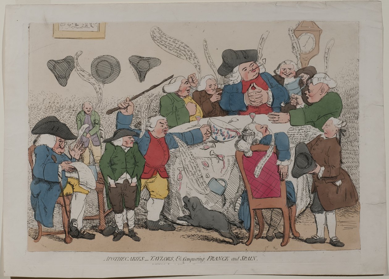 Apothecaries Taylors conquering France and Spain by James Gillray