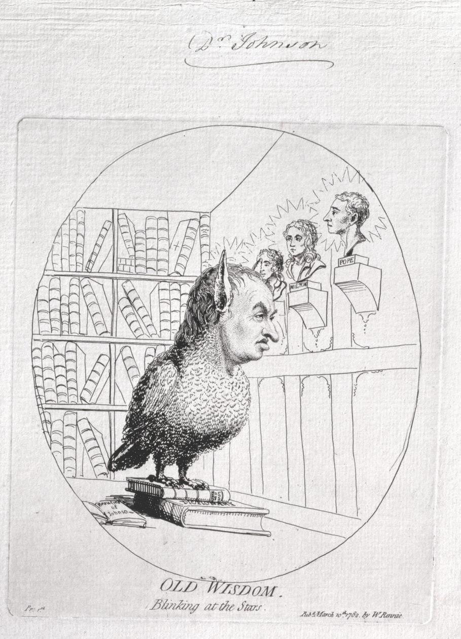 Old Wisdom: Blinking at the Stars, published in 1782 by James Gillray