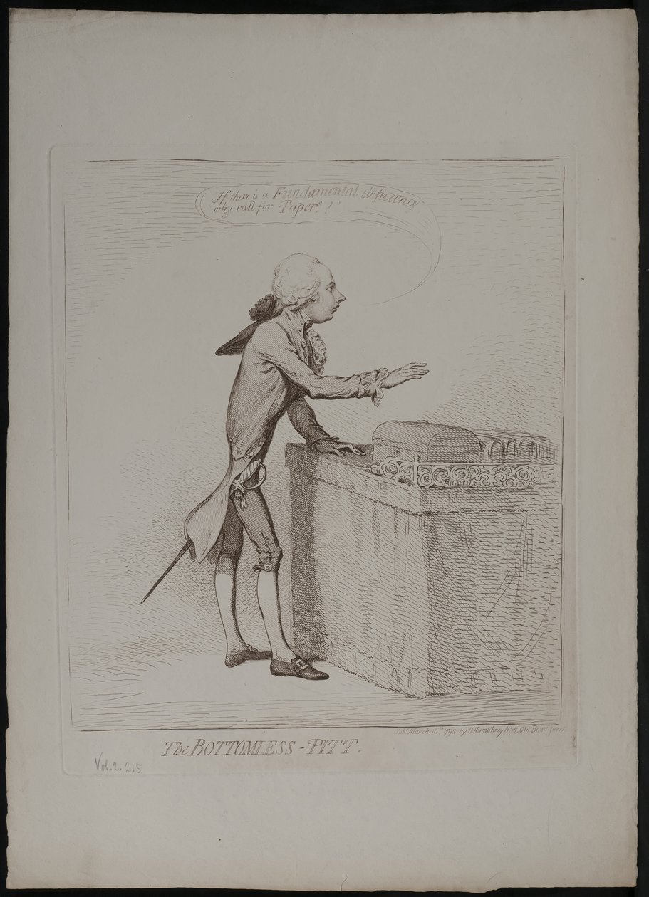 The Bottomless Pitt, 1792 by James Gillray