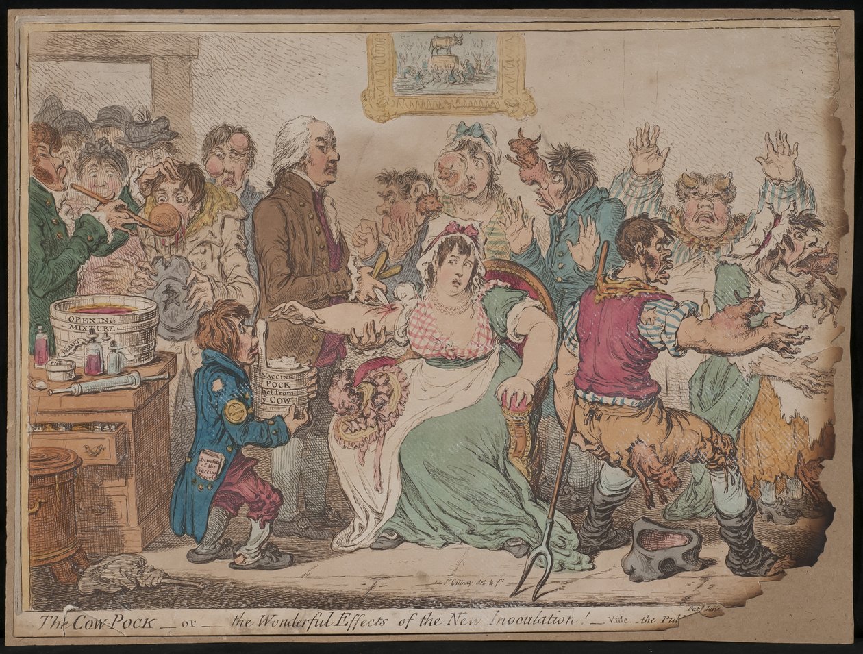 The Cow Pock or the Wonderful Effects of the New Inoculation by James Gillray