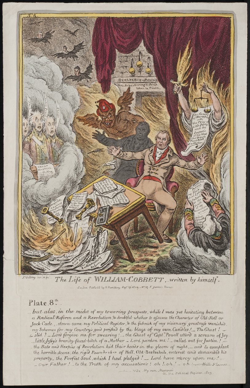 The Life of William Cobbett, written by himself, 1809 by James Gillray