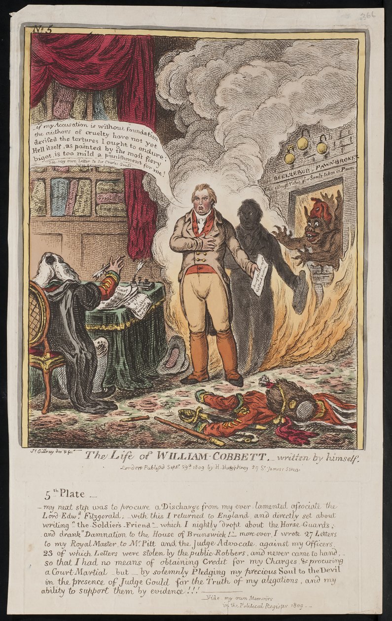 The Life of William Cobbett, written by himself, 1809 by James Gillray