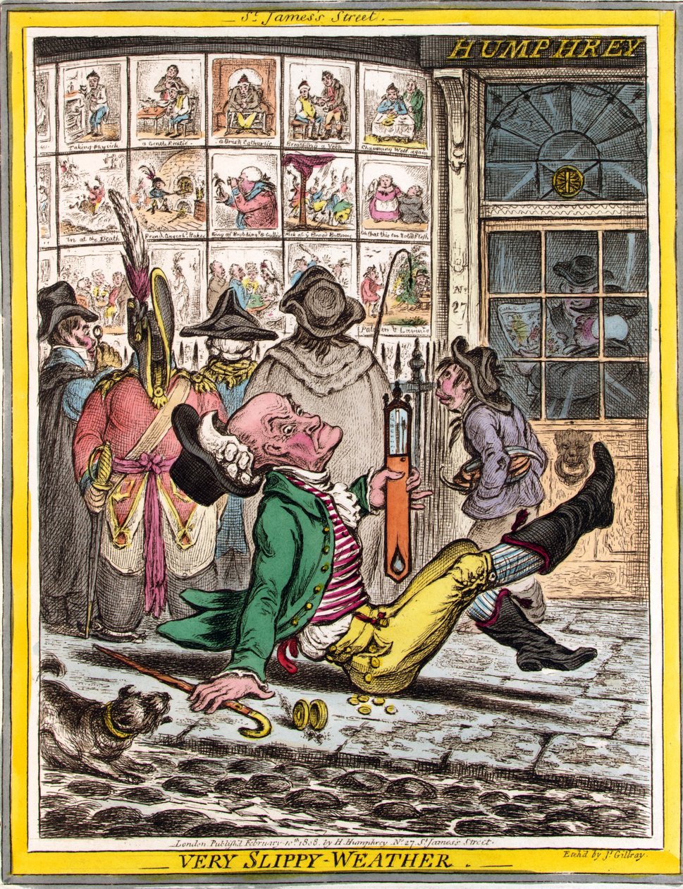 Very Slippy-Weather by James Gillray