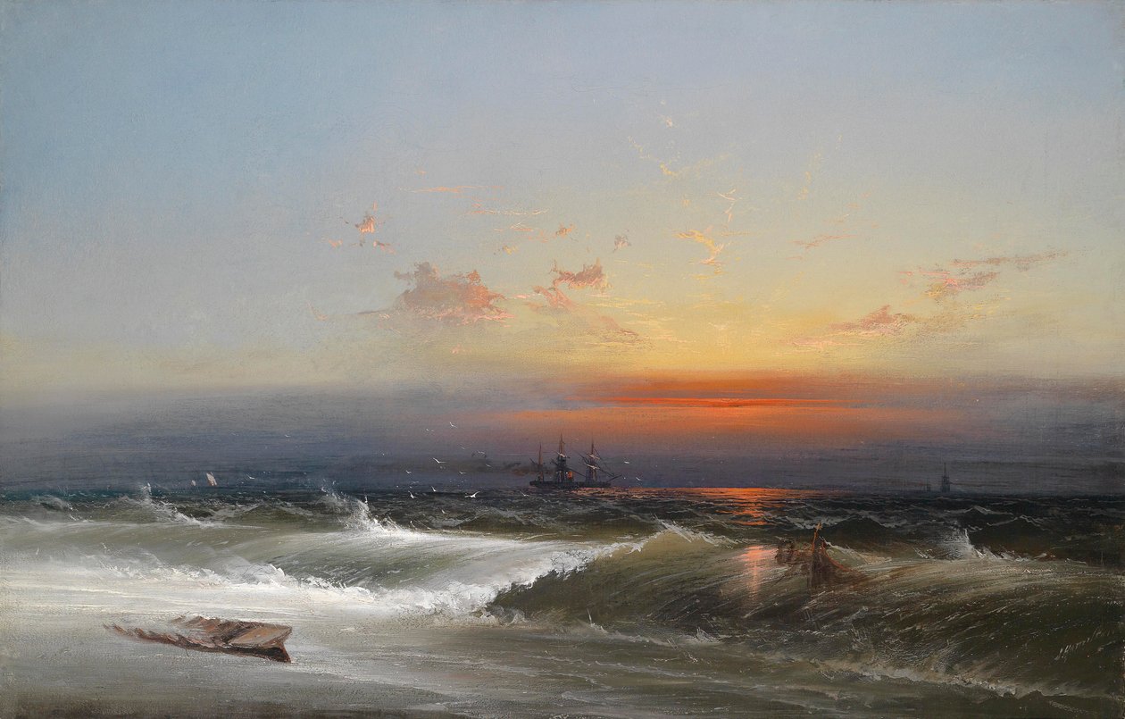 Evening Mood over a Coastal Landscape by James Hamilton
