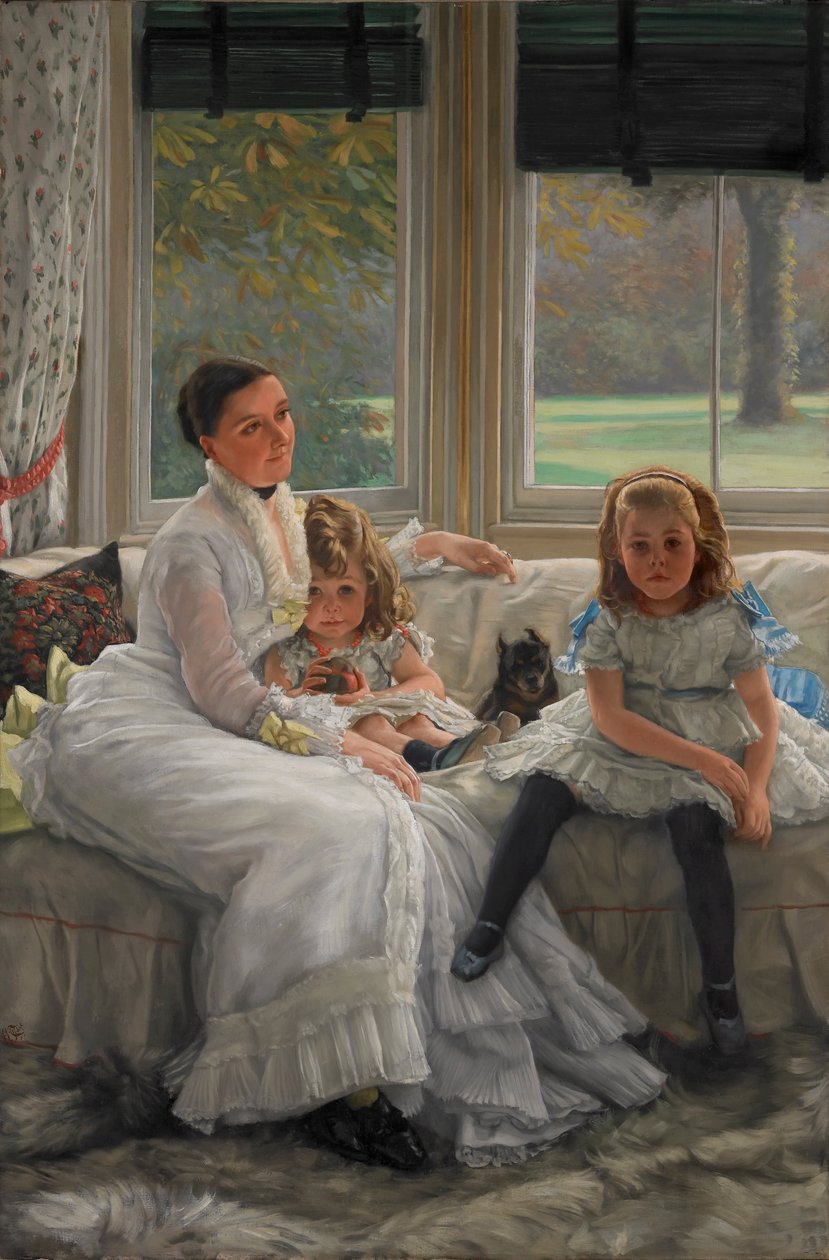 Portrait of Mrs. Catherine Smith Gill and Two of Her Children by James Jacques Joseph Tissot