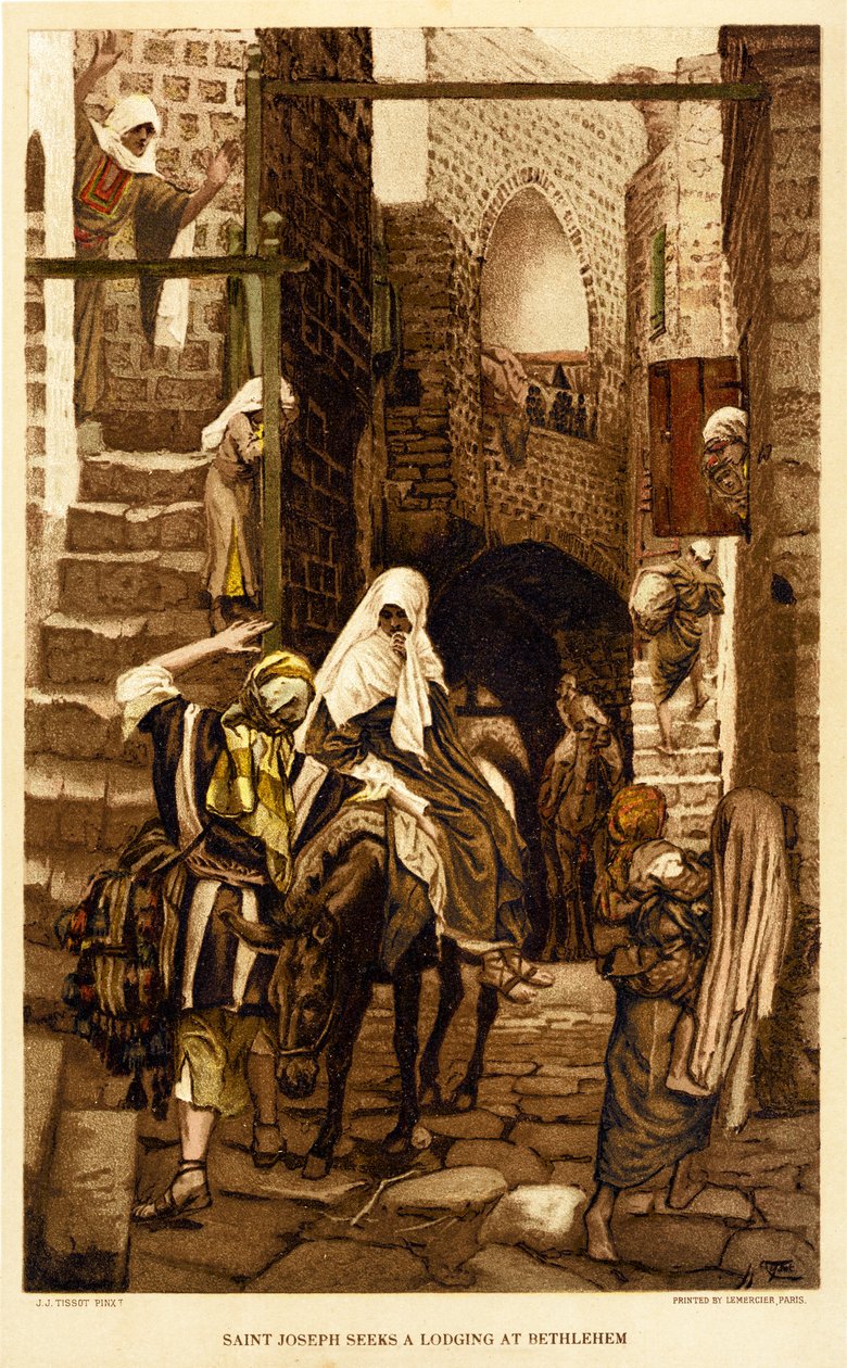 Joseph Seeks a Lodging at Bethlehem by James Jacques Joseph after Tissot