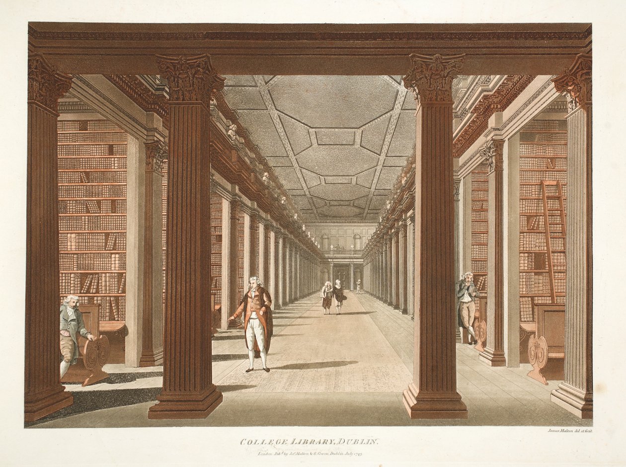 College Library, Dublin, 1793 by James Malton