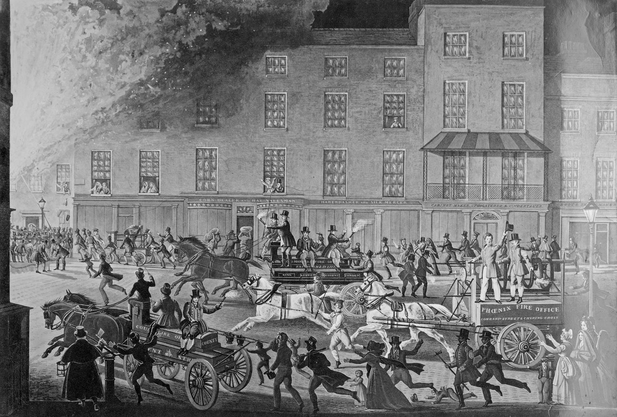 London Fire Engines, the Noble Protectors of Lives and Property, engraved by R.G. Reeve, published by Thomas McLean by James Pollard
