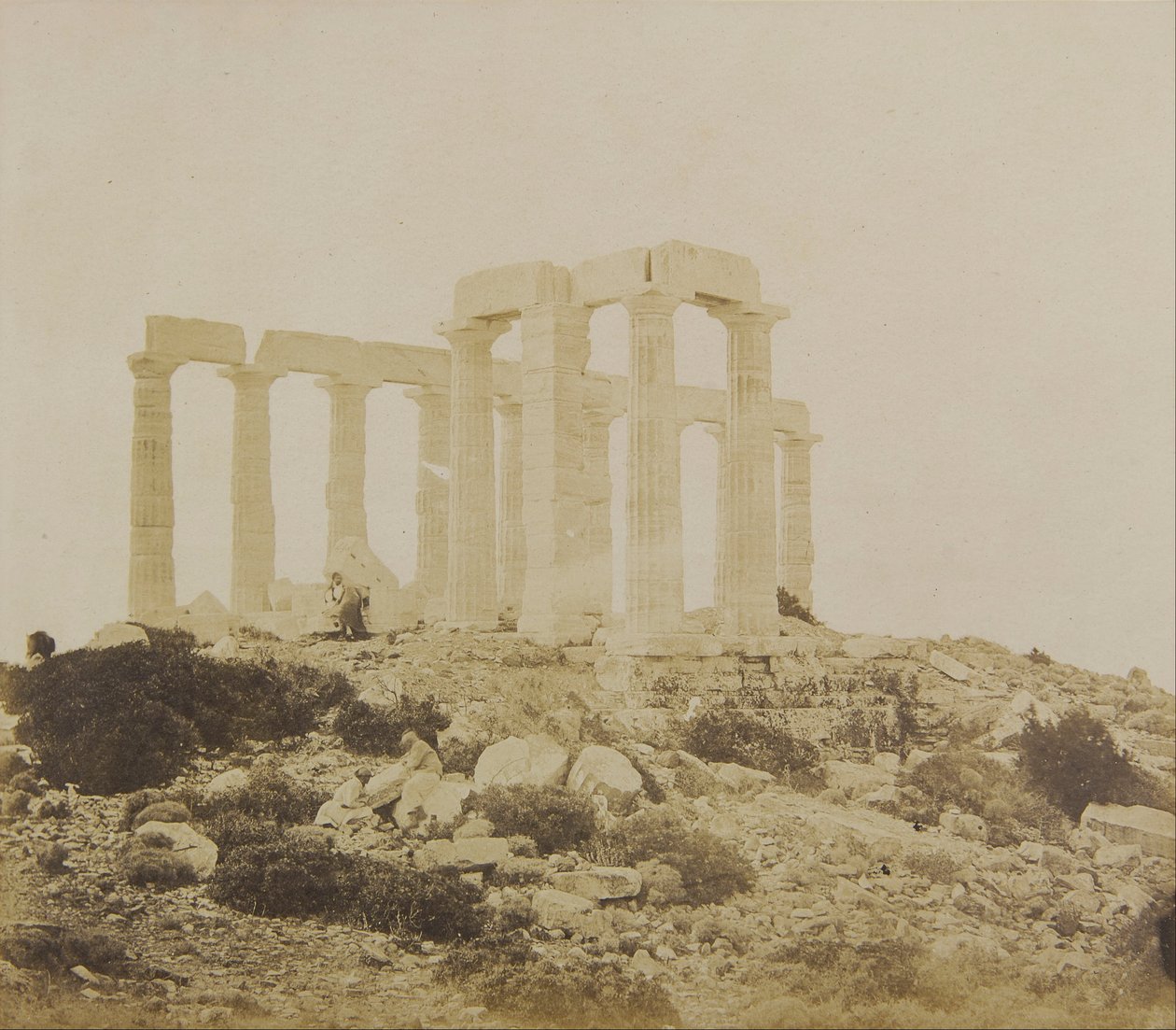 View of the Temple of Poseidon at Sounion from the northeast by James Robertson