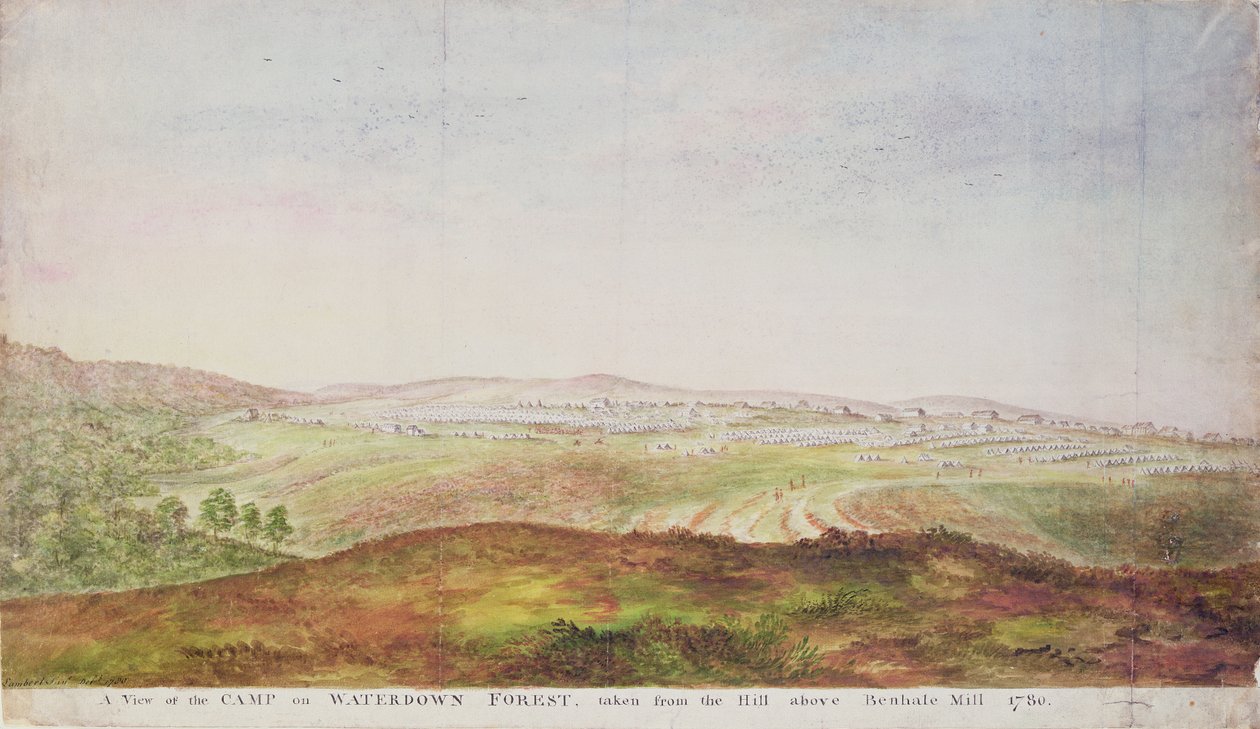 A View of the camp on Waterdown Forest, 1780 by James the Younger Lambert