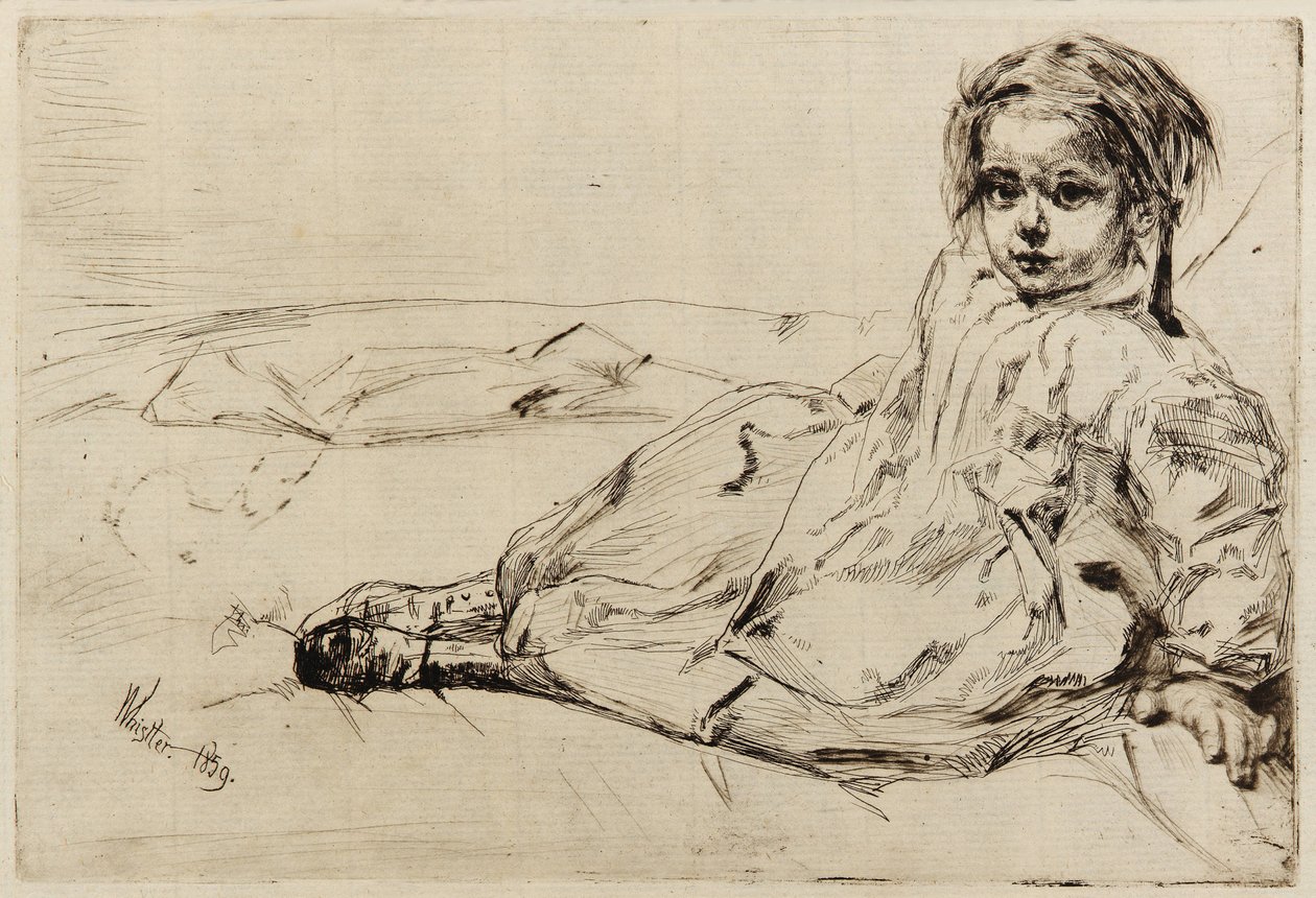 Bibi Valentin, 1859 by James Abbott McNeill Whistler