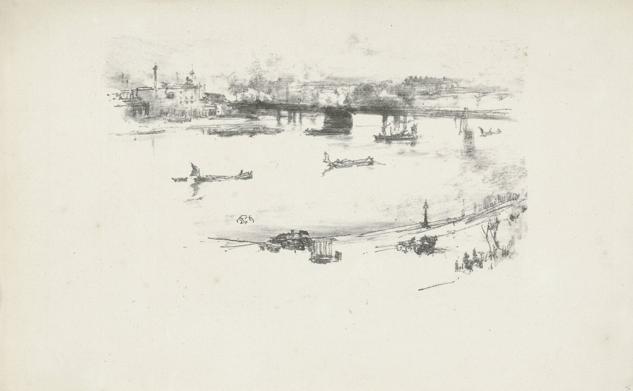 Charing Cross Railway Bridge by James Abbott McNeill Whistler