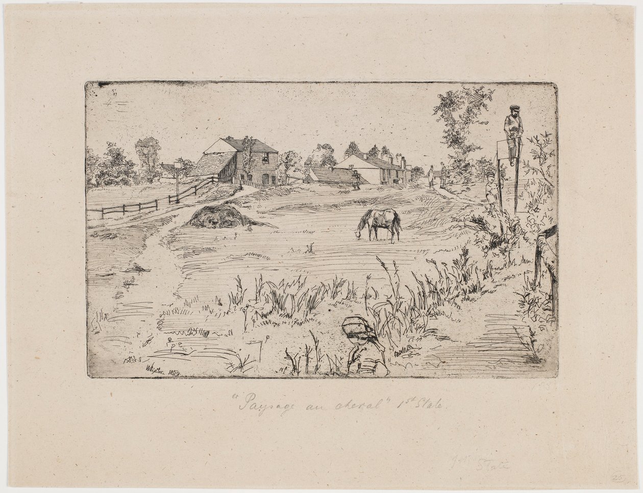Landscape with Horses, 1859 by James Abbott McNeill Whistler