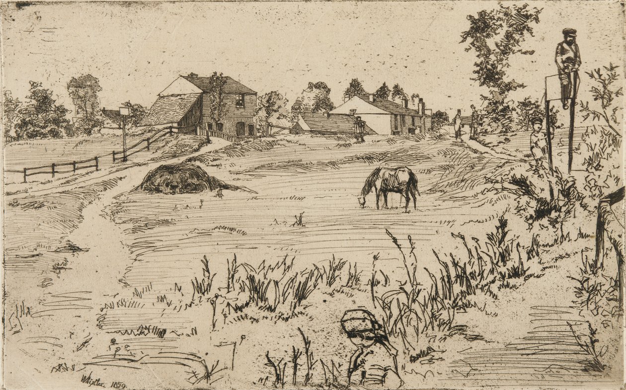 Landscape with Horses by James Abbott McNeill Whistler