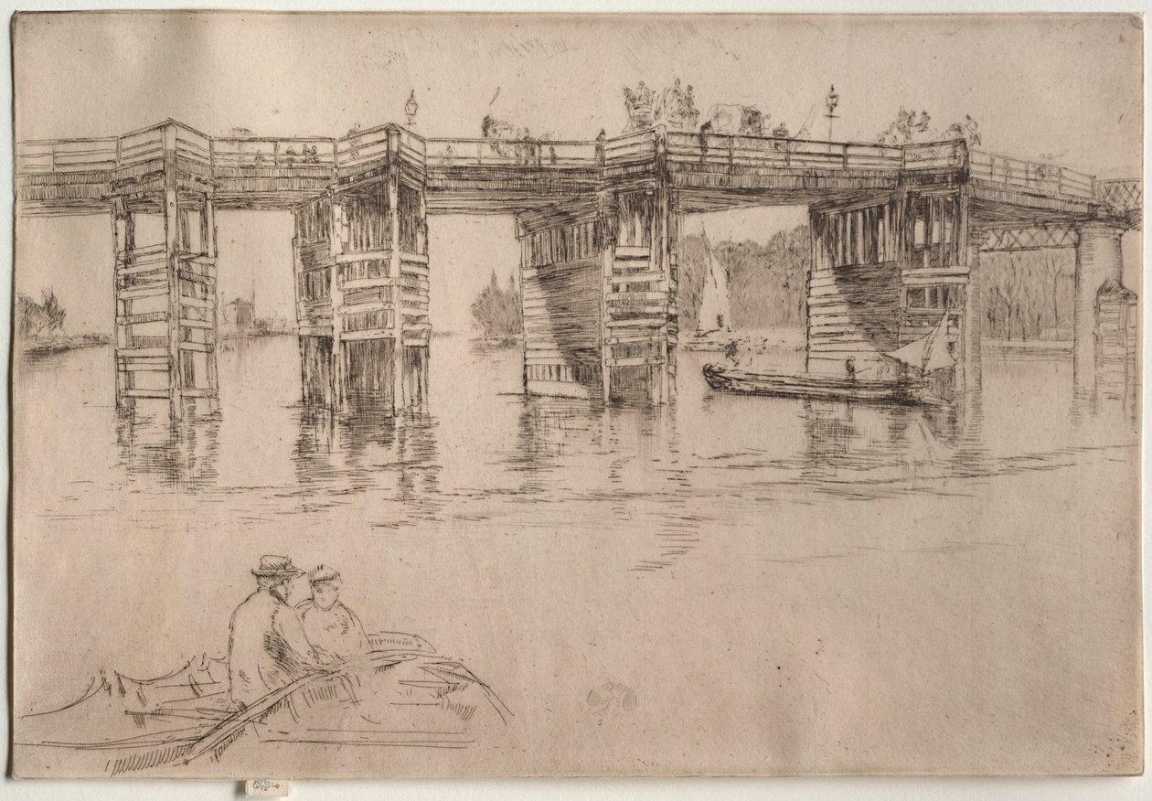Old Putney Bridge by James Abbott McNeill Whistler