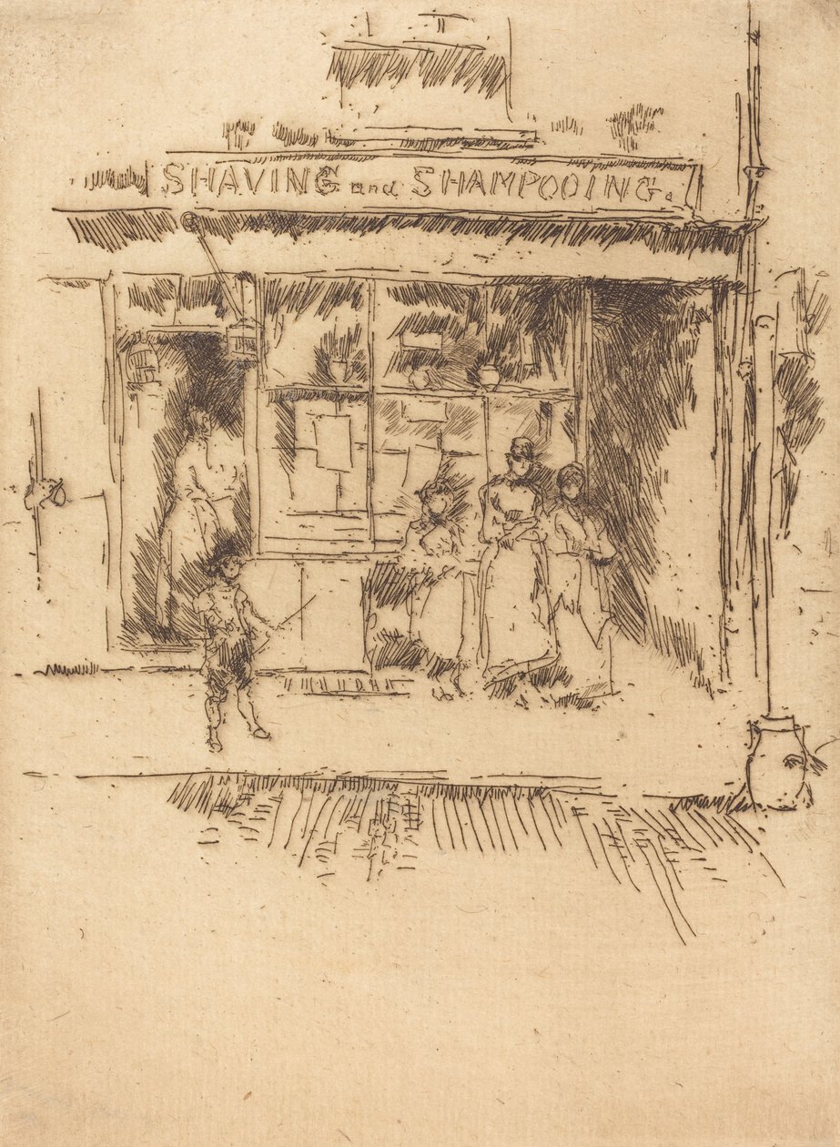 Shaving and Shampooing by James Abbott McNeill Whistler