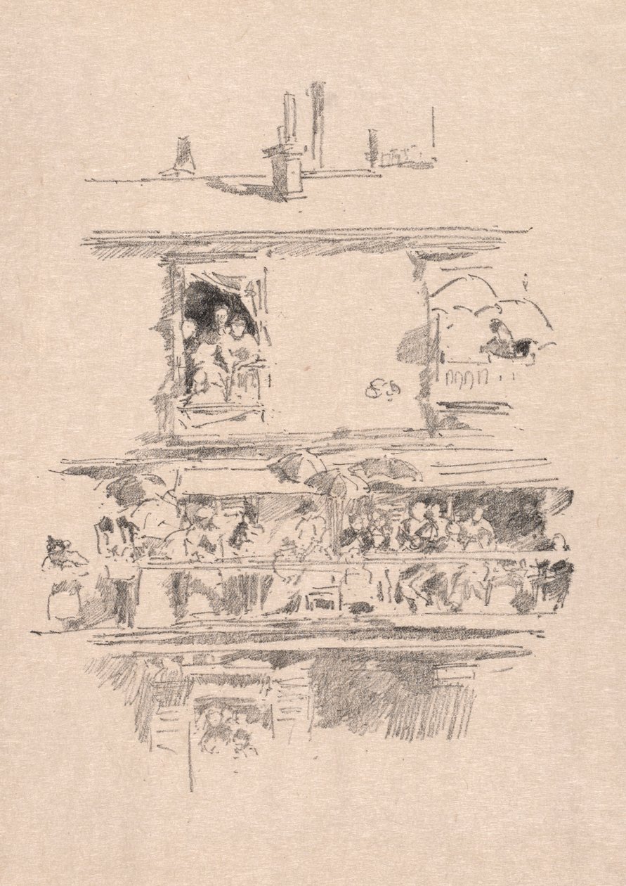 The Long Balcony by James Abbott McNeill Whistler