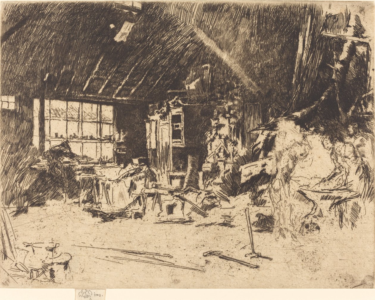 The Smithy, c. 1880 by James Abbott McNeill Whistler