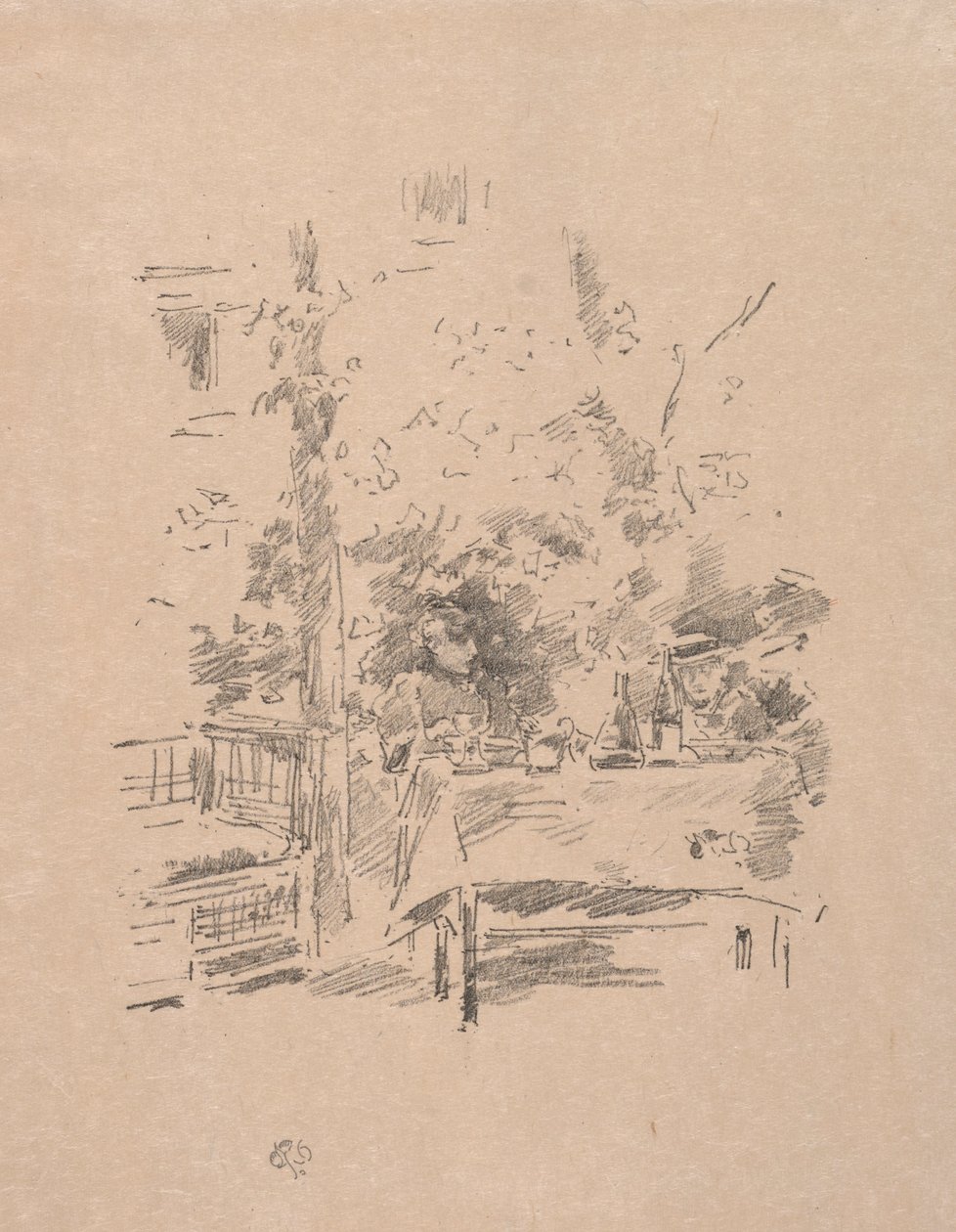 Tête-à-tête in the Garden by James Abbott McNeill Whistler