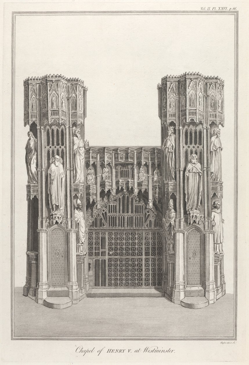 Chapel of Henry V at Westminster by James Basire