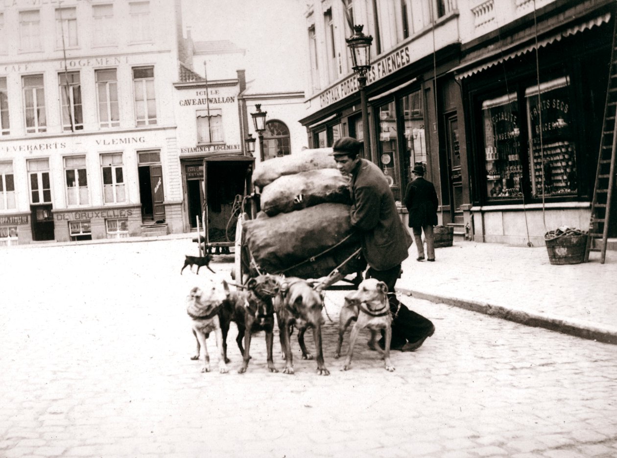 Man with dogcart, Antwerp by James Batkin