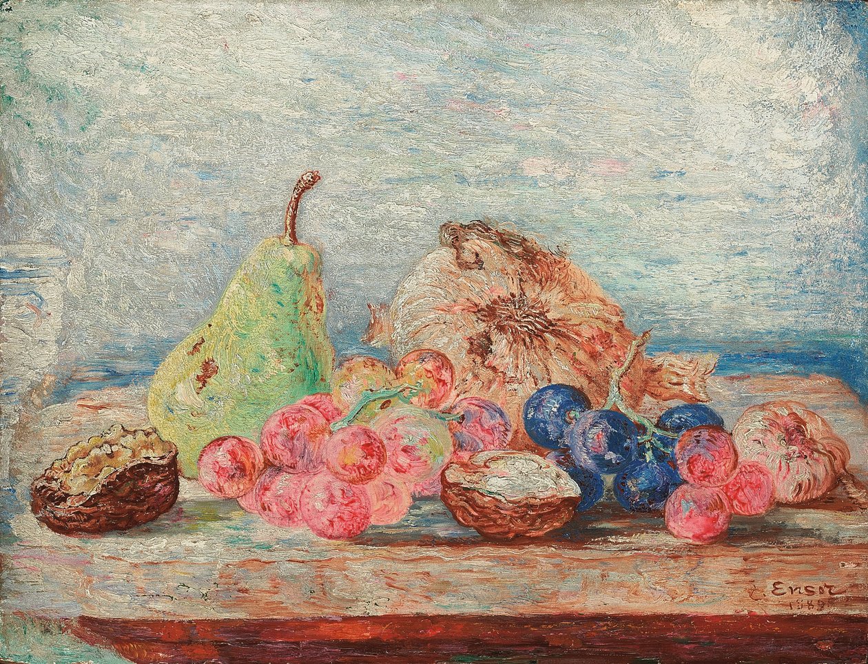 Pears, Grapes, Nuts by James Ensor