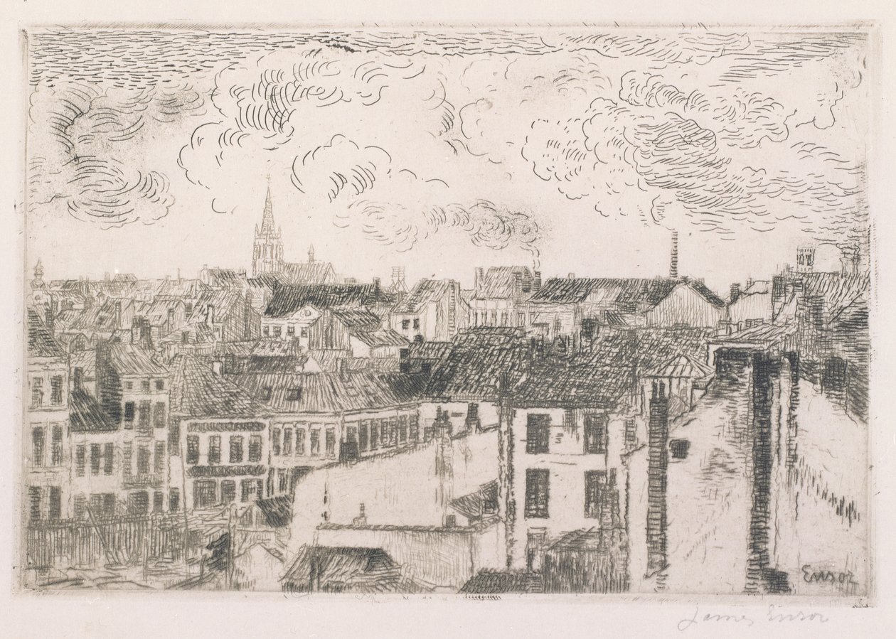 Rooftops of Ostend by James Ensor