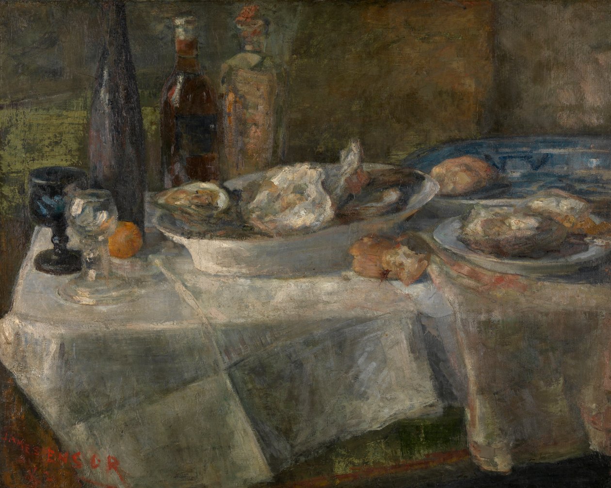 Still Life with Oysters by James Ensor