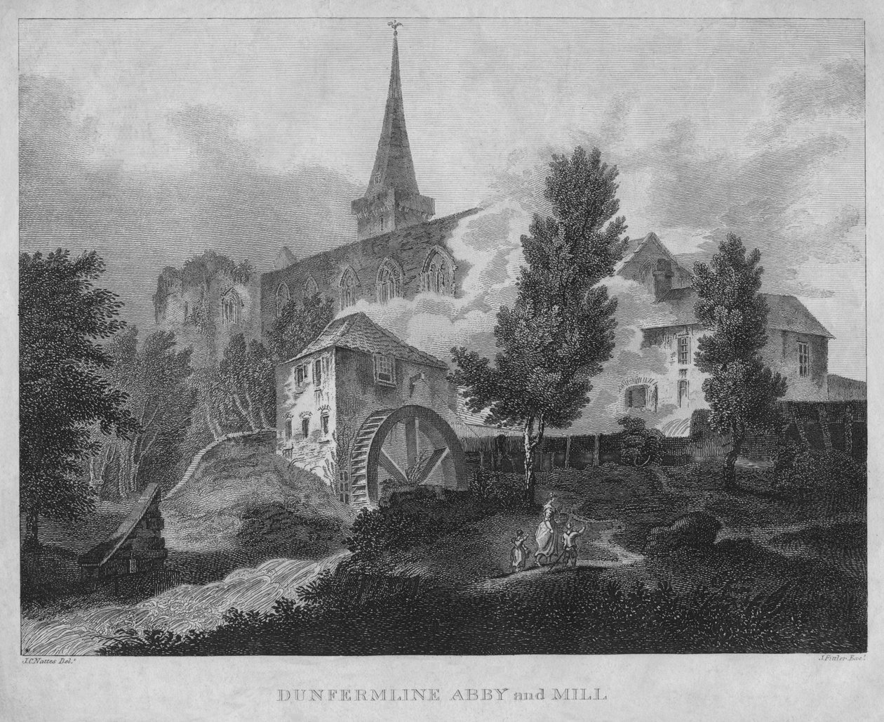Dunfermline Abby and Mill by James Fittler