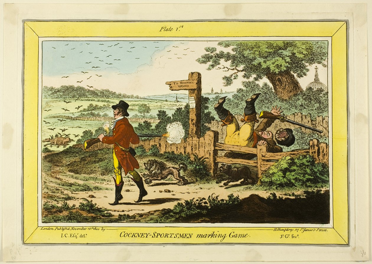 Cockney Sportsmen Marking Game by James Gillray