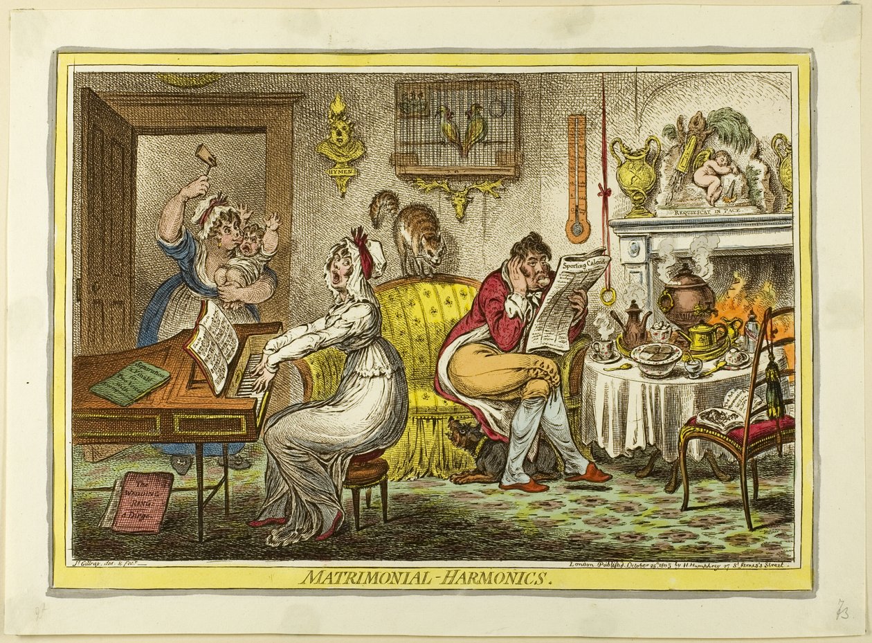 Matrimonial Harmonics by James Gillray