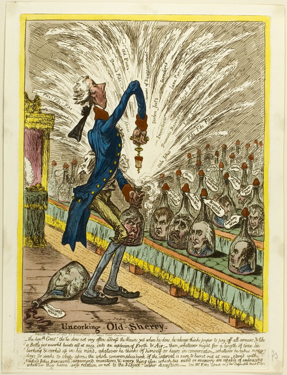 Uncorking Old Sherry by James Gillray