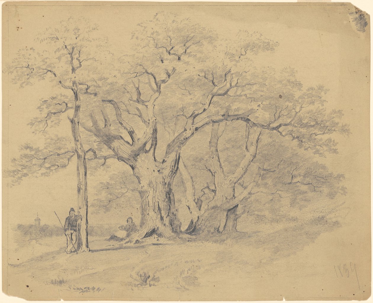 By the Old Oak Trees by James Goodwyn Clonney