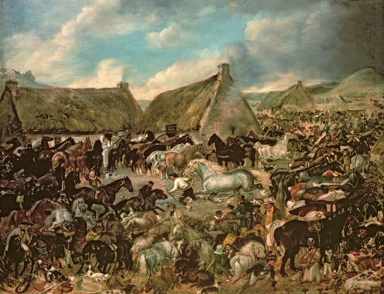 Horses at Skirling Fair by James Howe