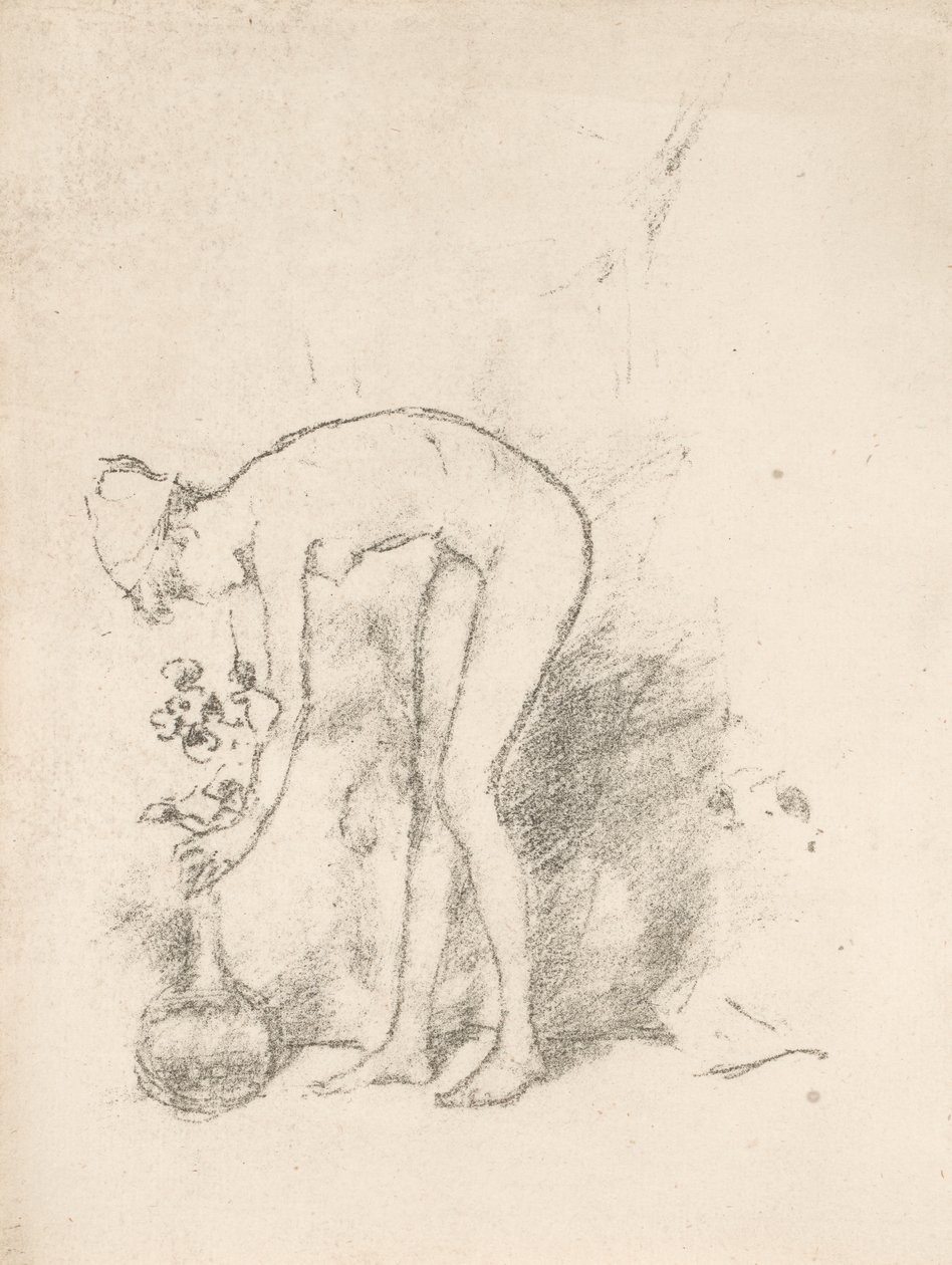 A Nude Model Arranging Flowers by James Abbott McNeill Whistler