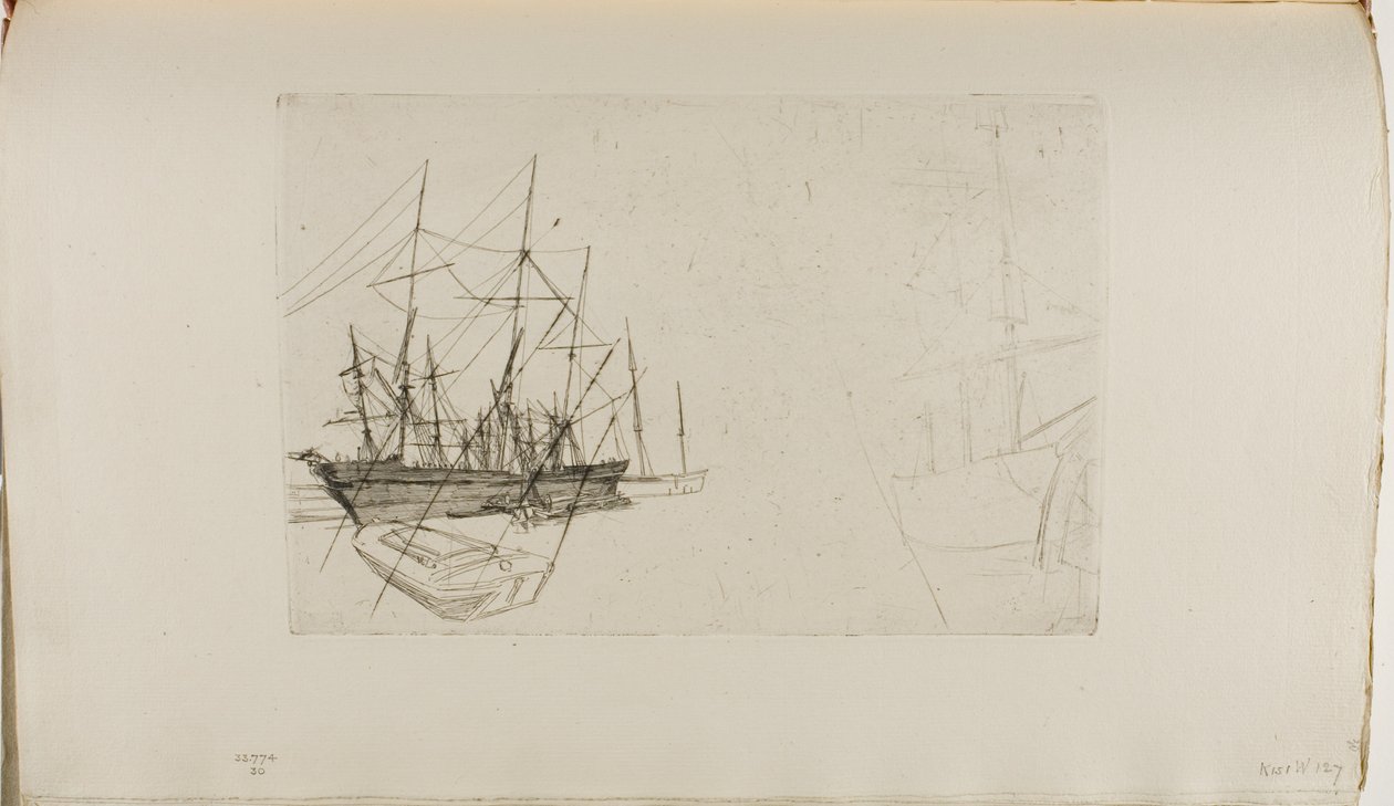 A Sketch of Shipping by James Abbott McNeill Whistler
