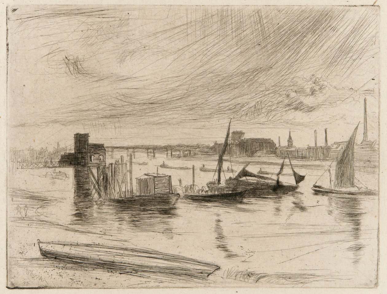 Battersea Dawn (Cadogan Pier) by James Abbott McNeill Whistler