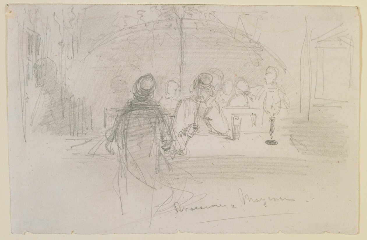 Brasserie at Mayence by James Abbott McNeill Whistler