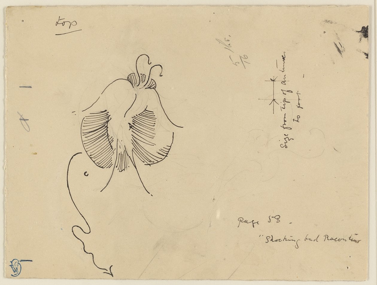 Butterfly (front); Fragment of Butterfly (back) by James McNeill Whistler