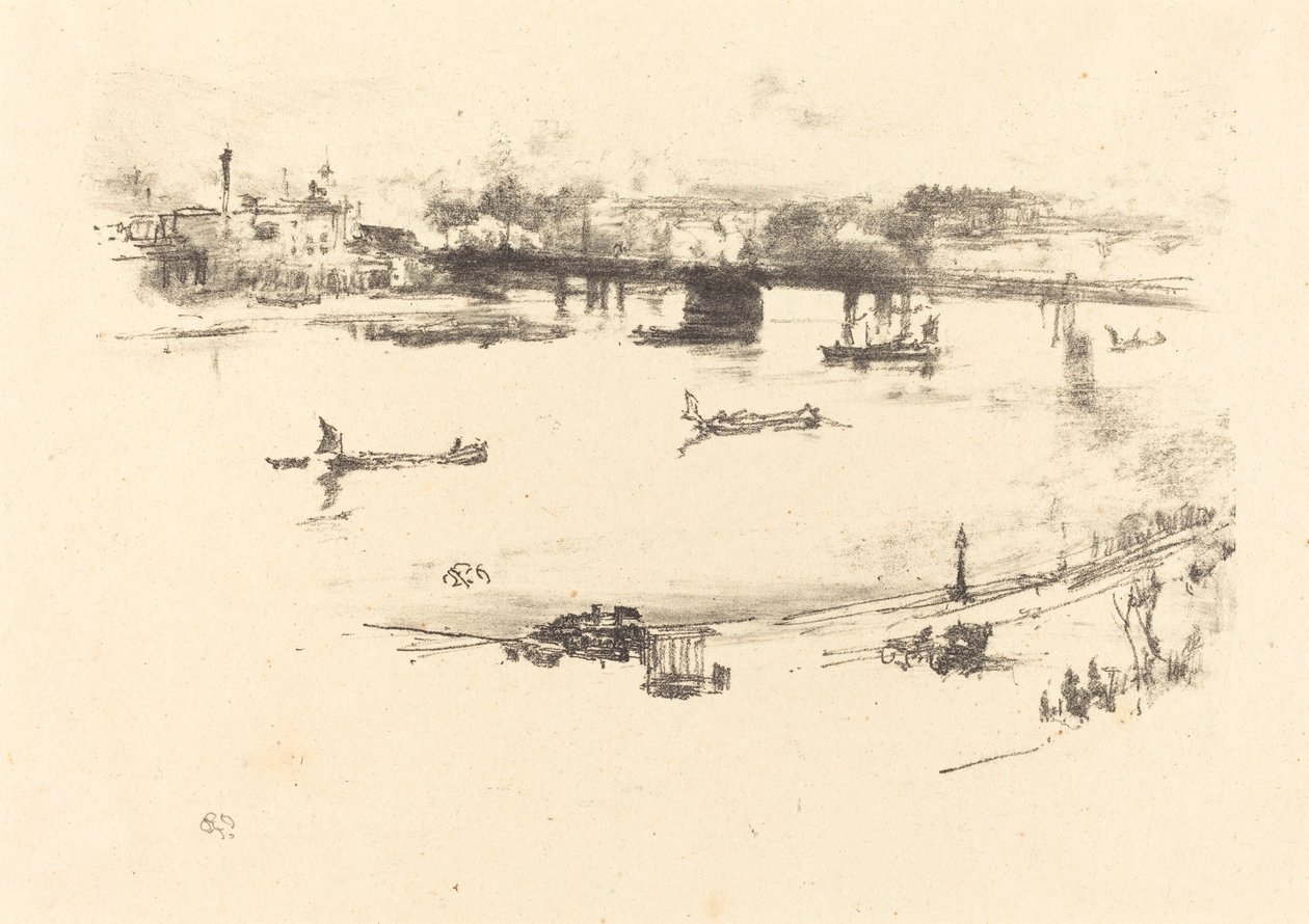 Charing Cross Railway Bridge by James Abbott McNeill Whistler