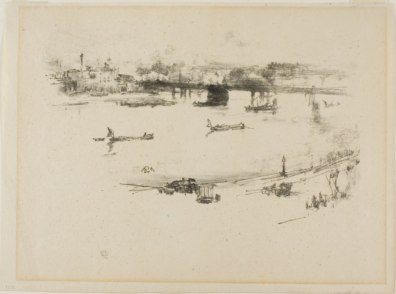 Charing Cross Railway Bridge by James Abbott McNeill Whistler